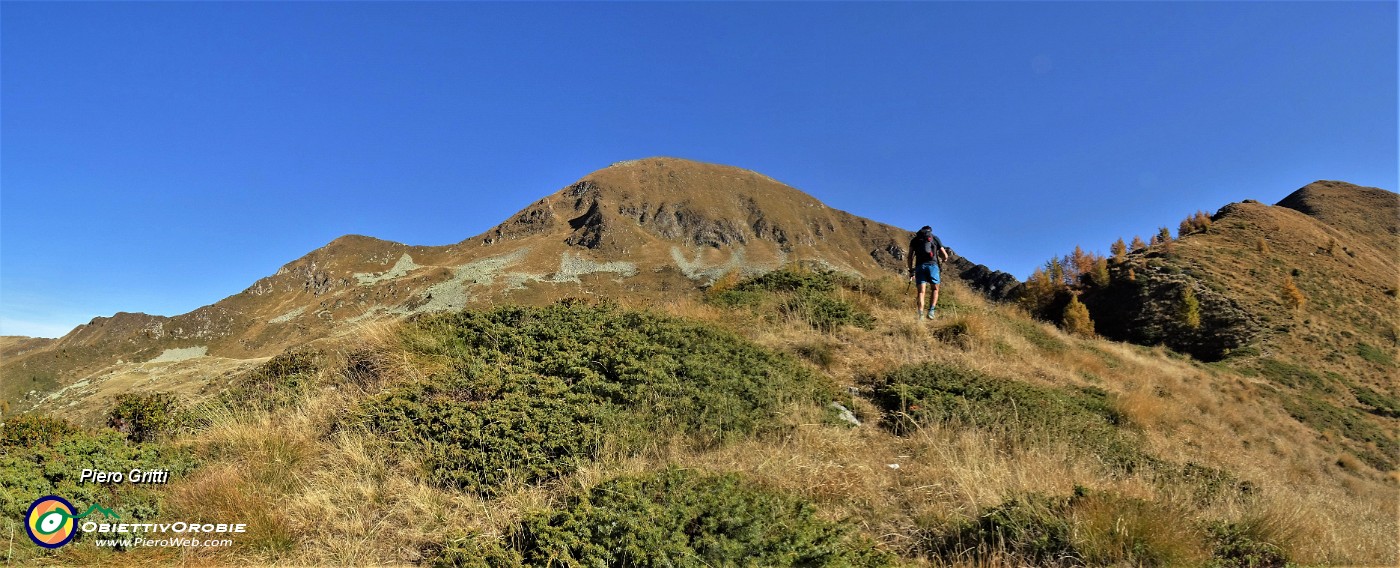 26 In cresta di dosso in dosso saliamo verso la vetta dell'Arete con vista a sx del Valegino.jpg